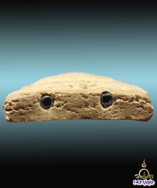 พระสมเด็จพิมพ์เกศบัวตูม หลวงปู่เทียน วัดโบสถ์ ปี ๐๗ ฝังตะกรุด 2 ดอก+บัตรรับรองพระแท้