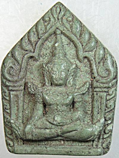 ๒๐ พระผงจักรพรรดิ์ พิมพ์พระศรีอริยเมตไตรย หลัง หลวงปู่ทวด หลวงพ่อลำใย วัดสะแก จ.อยุธยา