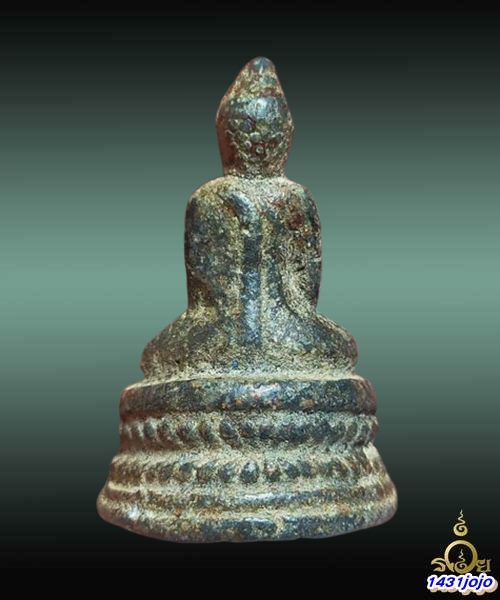 พระกรุวัดโปรดเกษ พิมพ์สมาธิฐานสูง เนื้อตะกั่วสนิมแดง ยุคสมัยอยุธยาตอนปลาย