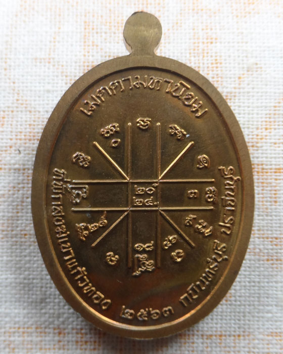 เหรียญเจริญพรบน หลวงพ่อบุญมา ที่พักสงฆ์เขาแก้วทอง จ.ปราจีนบุรี ปี๒๕๖๓