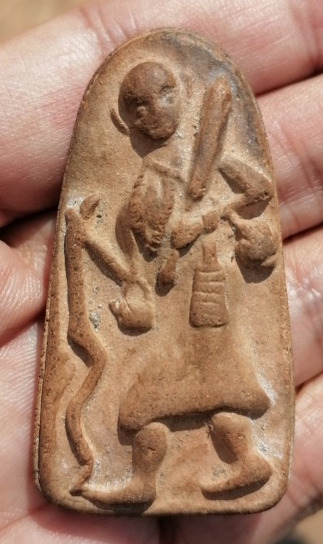 พระสิวลีจัมโบ้ เนื้อดิน หลวงพ่อกวย​ ชุตินธโร​ วัดโฆษิตาราม​ จ.ชัยนาท​ ยุคต้น เคาะเดียว