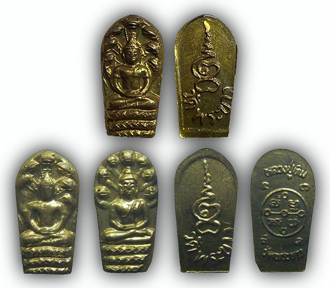 ปรกใบมะขาม หลวงปู่ทิม วัดพระขาว อยุธยา ทีเดียว 3 องค์