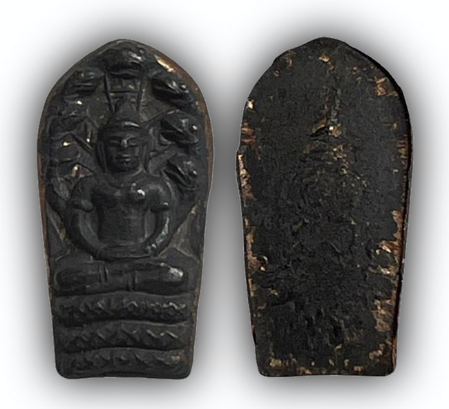 ปรกใบมะขาม รุ่นแรก เนื้อนวะ หลวงปู่ทิม วัดพระขาว อยุธยา 