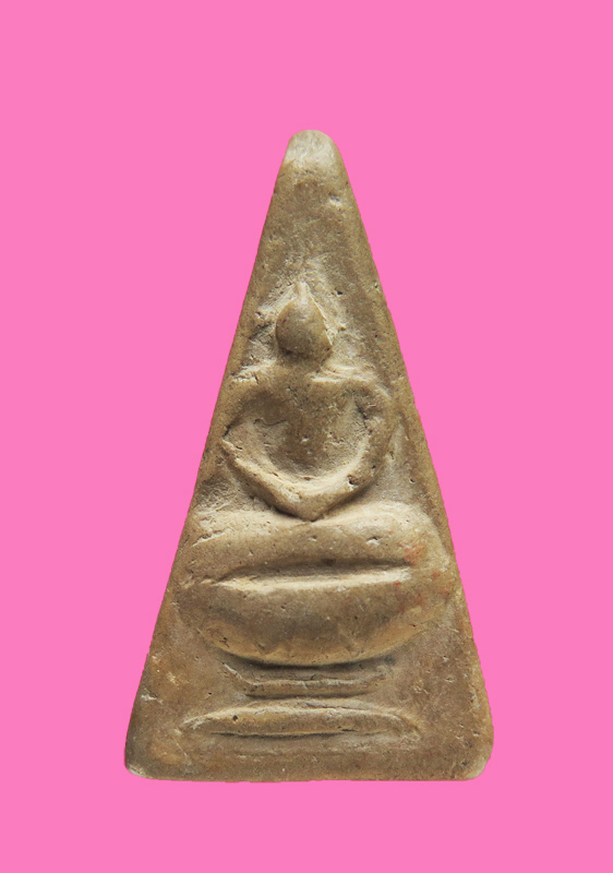 พระเนื้อดิน พิมพ์ฐานสูง หลวงพ่อแง วัดเจริญสุขาราม จ.สมุทรสาคร ( วัดบางไผ่เตี้ย) ปี ๒๔๘๒