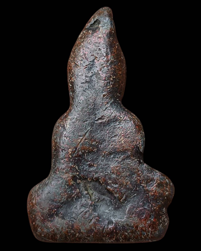 พระท่ากระดานเนื้อตะกั่วสนิมแดง สูง 4 ซ.ม. พระบ้านเก่าเก็บหลายสิบปี ไม่ทราบที่