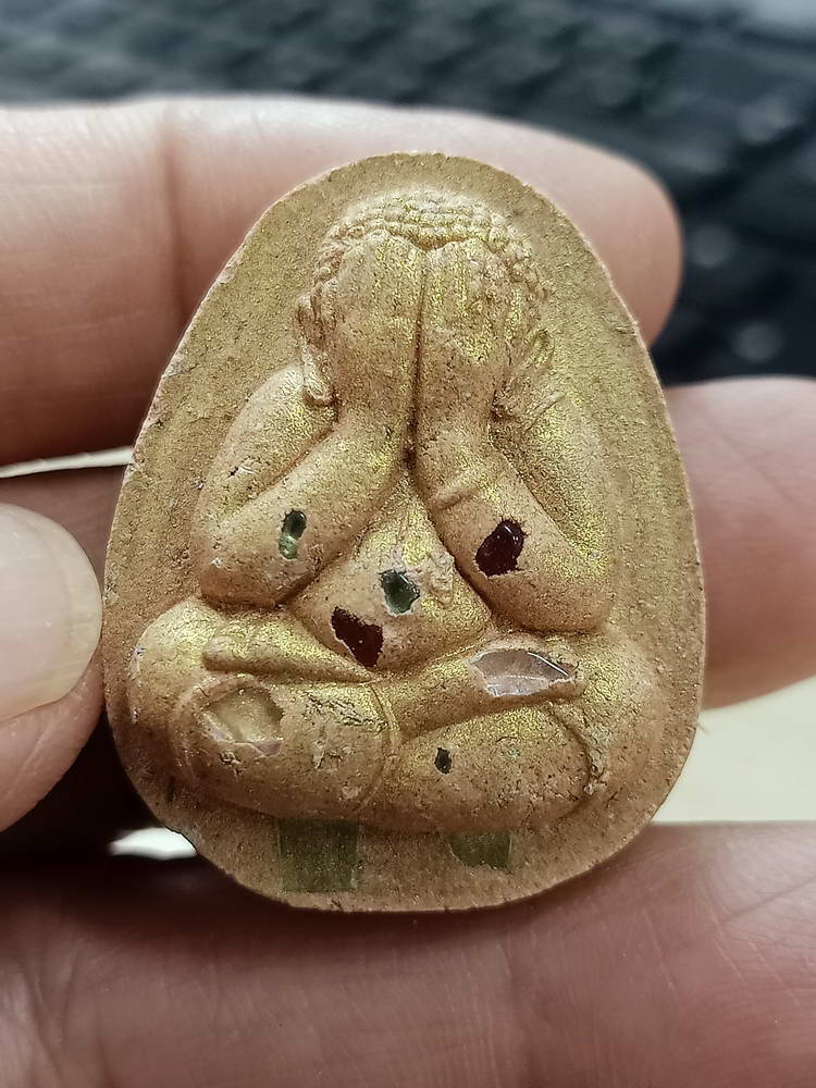 4-755 พระปิดตาจัมโบ้ รวยพันล้าน หลวงปู่บุญมา โชติธัมโม สำนักสงฆ์เขาแก้วทอง ปราจีนบุรี 2564 กล่องเดิม