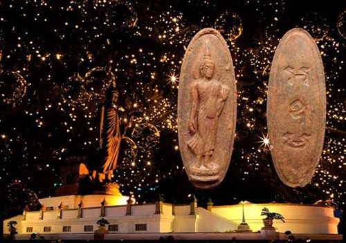 ๒๕ ศตวรรษ เนื้อดิน สีผ่านสองสี (สีพิกุล - เขียวมอย) สวย....ดูง่าย (พร้อมบัตรรับรอง