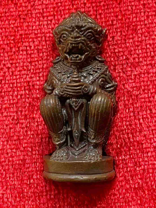 หนุมาน หลวงพ่อชวนวัดเขาแก้ว ต.องค์รักษ์ อ.โพธิ์ทอง จ.อ่างทอง เนื้อสำริด รุ่นตรีเพชร7รอบ