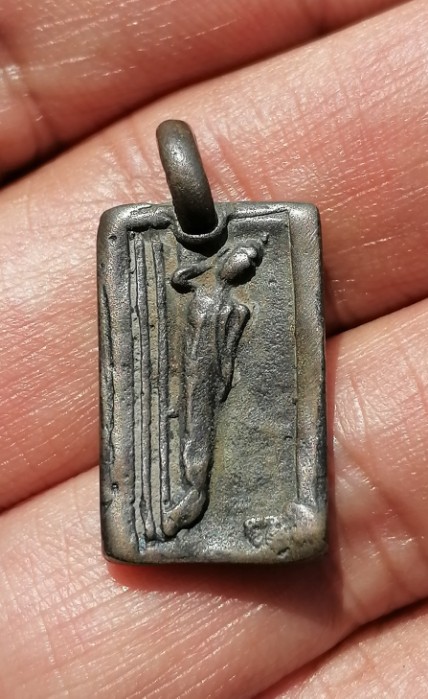 เหรียญหล่อโบราณ ปางไสยาสน์​ หลวงพ่อจง​ วัดหน้าต่างนอก​ ออกวัดห้วยสุวรรณ​ ปี​ 2494 เคาะเดียว    