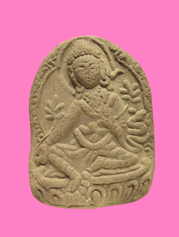 พระโพธิสัตว์ดารา เนื้อดินผสมผงยา (มีกลิ่นหอม) เจ้าคุณโพธิ์แจ้ง วัดโพธิ์แมน สูงประมาณ 4.5 นิ้ว