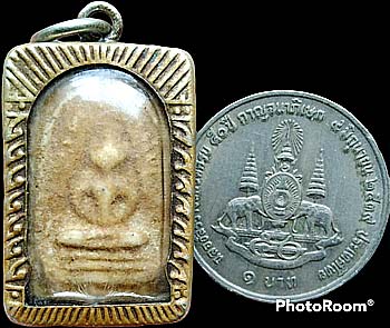 *พระผงมฤคทายวัน ปี๒๔๖๖ พิมพ์พุทธชินราชเล็ก หลังเรียบ หลวงปู่นาค วัดหัวหิน ปลุกเสก*