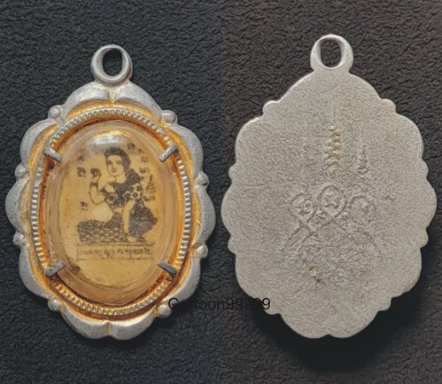 ล็อคเก็ตแม่นางกวัก หลังยันต์ห้า หลวงพ่อสุด วัดกาหลง สมุทรสาคร สวย เดิมครับผม