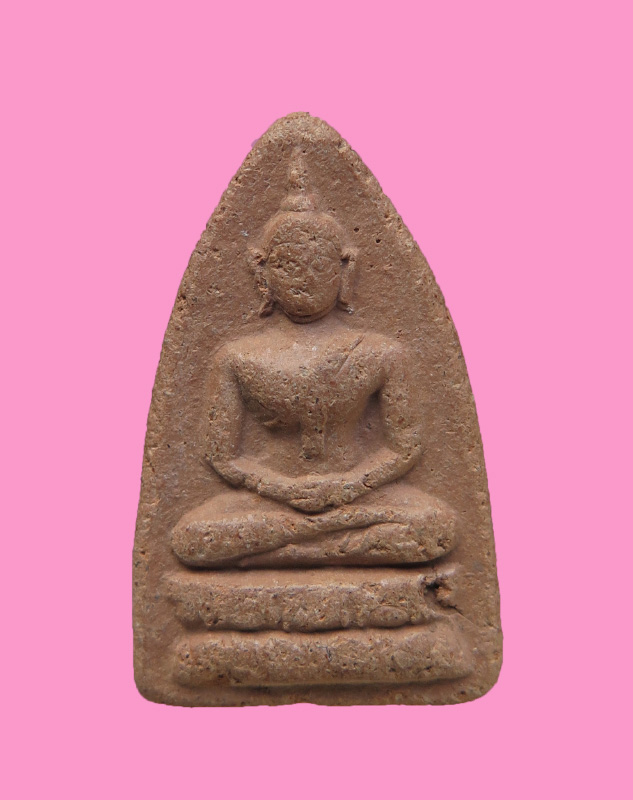 พระกลีบบัวอาจารย์ชุม ไชยคีรี ปี2497 เนื้อดิน วัดพระบรมธาตุ จ.นครศรีธรรมราช 