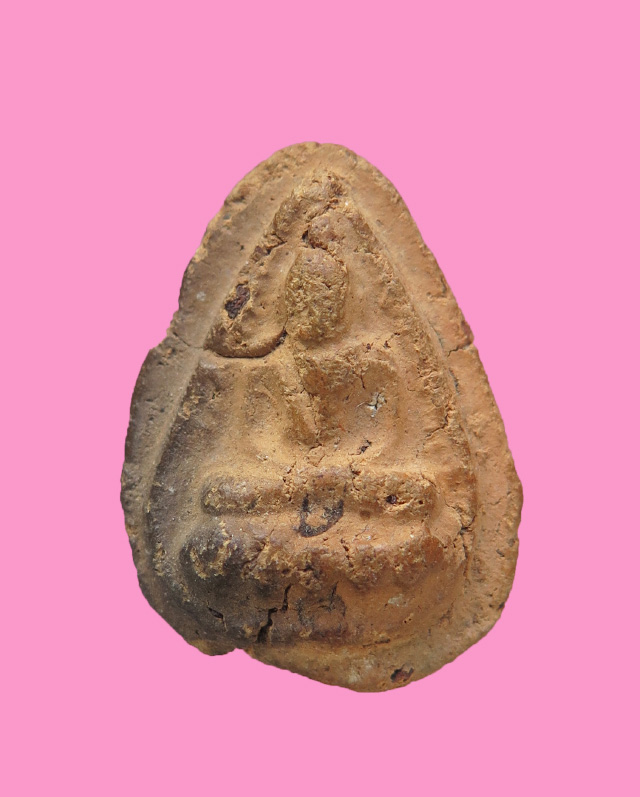 พระกลีบบัว เนื้อดินผสมดินเผาเก่า