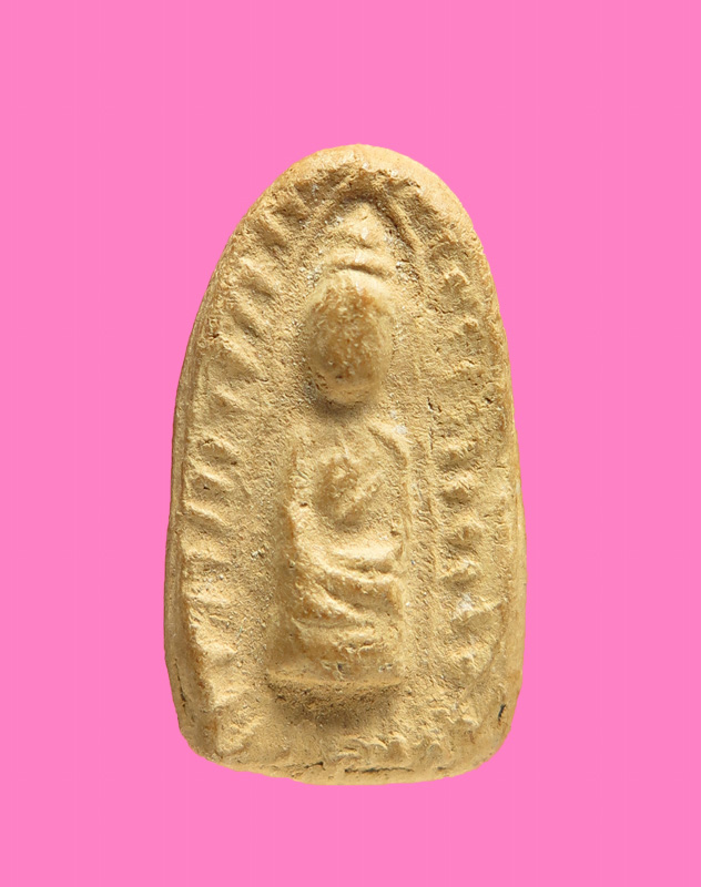 พระเนื้อดิน พิมพ์อู่ทองข้างรัศมี  สูงประมาณ 1.8 ซม.