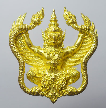 พญาครุฑยุดนาค เลื่อนขั้นเศรษฐี รุ่นแรก หลวงพ่อสนั่น สุนันโท วัดกลางราชครูธาราม อำเภอวิเศษชัยชาญ