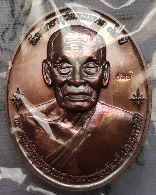หลวงพ่อพัฒน์ วัดห้วยด้วน จ.นครสวรรค์ เหรียญหลังเต่า รุ่น พัฒนมงคล เนื้อทองแดงรมมันปู พร้อมกล่อง