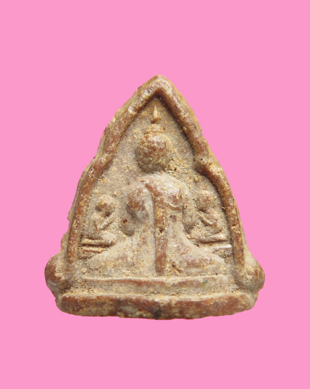 พระเนื้อผงแก่น้ำมัน พิมพ์โมคคัลลา-สารีบุตร เจ้าคุณนรอธิฐานจิต วัดราชบพิตร กรุงเทพฯ ปี 2513