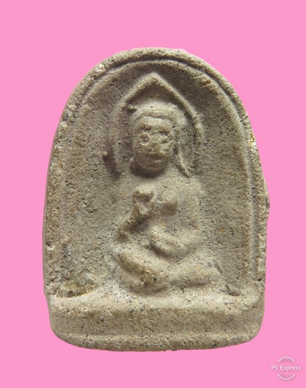 นางกวัก เนื้อผงผสมว่าน ขนากกว้างเกือบ 2 นิ้ว