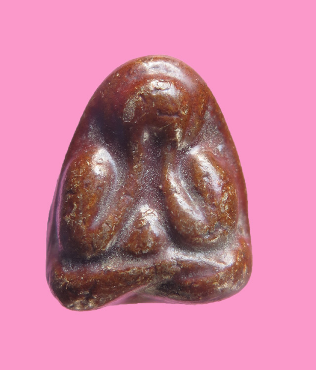 พระปิดตา เม็ดบัว หลังแบบ เคลือบ