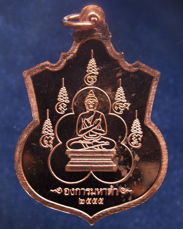 9.เหรียญ 2 มหาราช หลังยันต์องการมหาดำ สมทบทุนสร้าง ร.พ. 84 พรรษามหาราช พ.ศ. 2555 เนื้อทองแดงขัดเงา พ