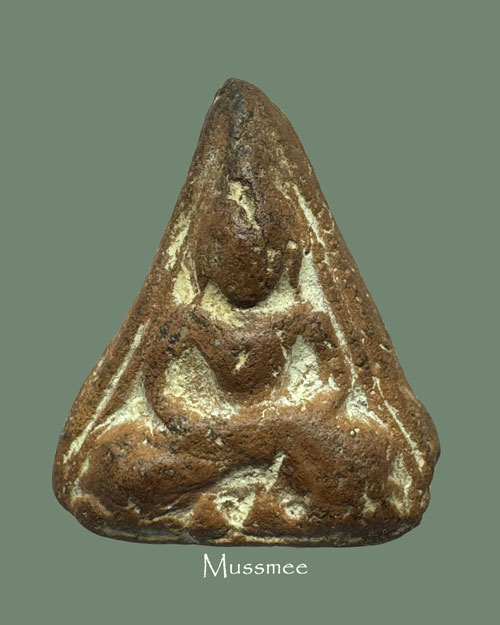 นางพญา หลวงปู่นาค วัดหัวหิน (วัดมฤคทายวัน) ปี2466 เนื้อดินเผาพระสวย###เคาะเดียว ###