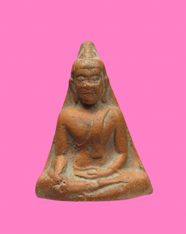 นางพญาหน้ายักษ์ หลังยันต์เฑาะว์ เนื้อดิน