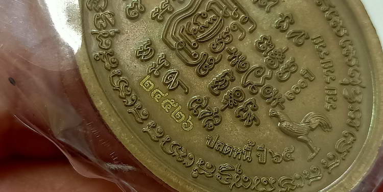 เหรียญปลดหนี้ รวย รวย รวย หลวงพ่อพัฒน์ วัดห้วยด้วน จ.นครสวรรค์ ปี 2565 เนื้อชนวน ตอกโค้ด