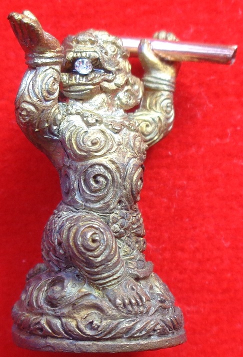 หนุมานมหาเดช ๓๐ ทัศ หลวงพ่อรักษ์ อนาลโย วัดสุทธาวาส จ.อยุธยา ปี ๒๕๖๐ เนื้อชนวนมหาเวช ตะกรุดทองแดง 