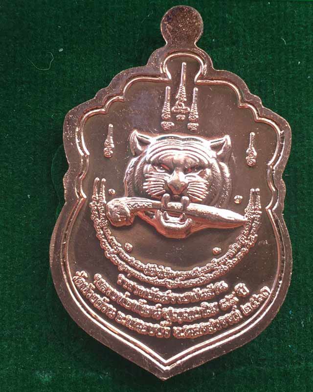 หลวงพ่อพัฒน์ ปุญฺญกาโม วัดห้วยด้วน จ.นครสวรรค์ เหรียญเสมา เสือคาบมีดอาถรรพ์