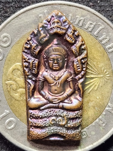 วัดเนินตามาก จังหวัดชลบุรี ปรกใบมะขาม หลวงปู่ม่น ธมฺมจิณฺโณ  รุ่นอายุครบ 7 รอบ