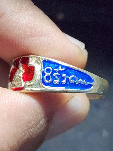 วัดโสธรวรารามวรวิหาร จังหวัดฉะเชิงเทรา  แหวนหลวงพ่อโสธร  ลายธงชาติ 