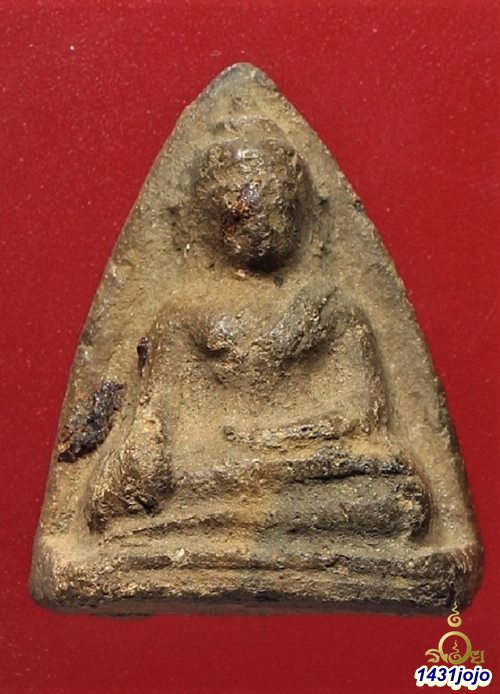 พระโป้ ปางมารวิชัย สวย ดูง่าย สบายตา กรุวัดบางกระทิง เนื้อดิน จ.อยุธยา + บัตรรับรอง