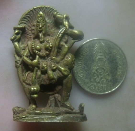 **เบาๆ**รูปหล่อพระแม่กาลี เนื้อโลหะผสม เก่าๆ**เทพสตรีที่ยิ่งใหญ่ที่สุดในฮินดู