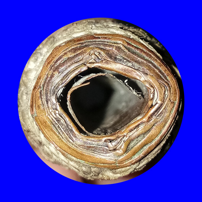 ตะกรุดโทน หลวงพ่อทบ ธัมมปัญโญ วัดพระพุทธบาทเขาชนแดน จ.เพชรบูรณ์ "ถักลายชานหมาก"