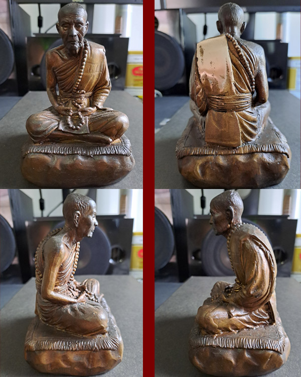 พระบูชา หลวงปู่หมุน ฐิตสีโล วัดบ้านจาน ขนาดหน้าตัก 3 นิ้ว รุ่นเสาร์ 5 บูชาครู พุทธาภิเษก 5 พิธี