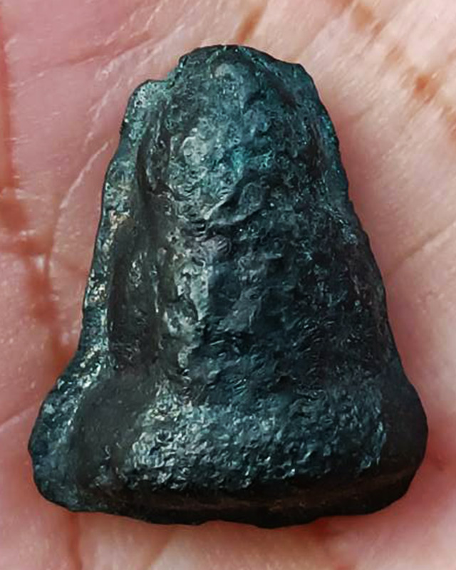 ปิดตาหลังยันต์ เนื้อเมฆพัด พระบ้านเก่าเก็บหลายสิบปีไม่ทราบเกจิ ขนาดสูง 2 ซ.ม.