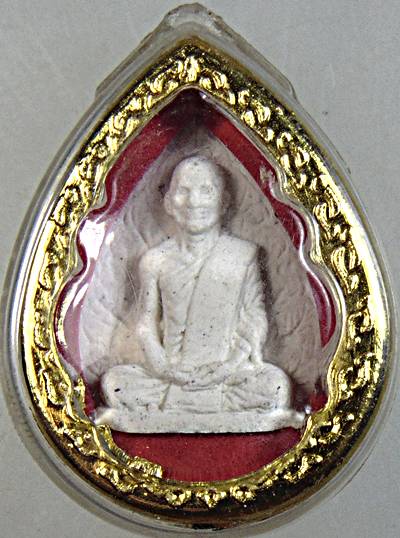 พระผงรูปเหมือนใบโพธิ์ เจ้าคุณนร หลังติดจีวร พิมพ์ใหญ่