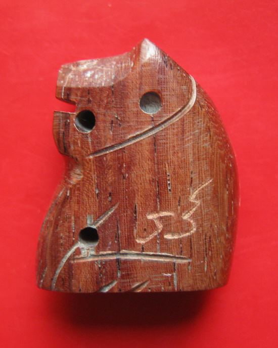 เสือไม้พยุงแกะ จารครบสูตร เมตตา ค้าขายร่ำรวย รุ่นไตรมาศ44 หลวงพ่อเปิ่น วัดบางพระ เข้มขลัง พ.ศ.2544