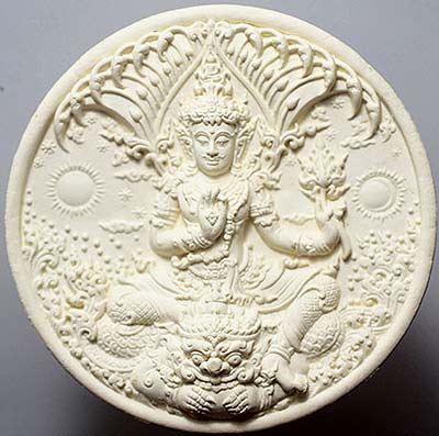 *องค์จตุคามรามเทพ อภิปัญญามหาเศรษฐี ปี๒๕๕๐ รูปแบบอาจารย์เฉลิมชัย โฆษิตพิพัฒน์ เนื้อขาว พิมพ์ใหญ่*