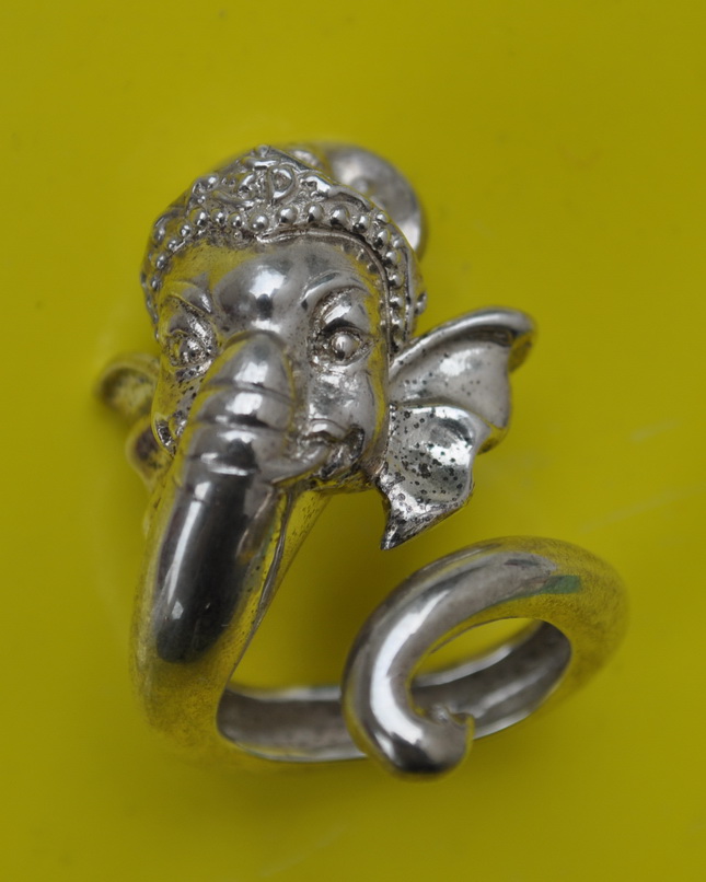 แหวนเงินพระพิฆเนศหลวงปู่ทองบัววัดโรงธรรมสามัคคี