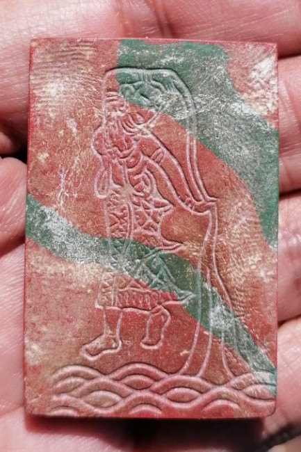 พระสมเด็จปรกโพธิ์​ หลังพระแม่ธรนีบีบมวยผม เนื้อผงน้ำมัน​ หลวงพ่อกวย  วัดโฆษิตาราม​ ยุคต้น เคาะเดียว 