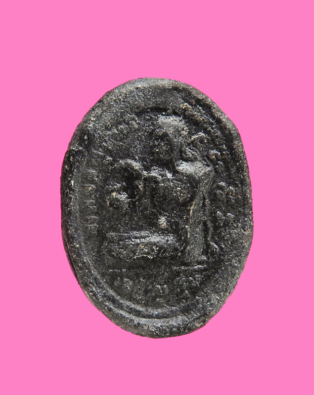 พระผงเม็ดบัว พิมพ์พระพุทธ หลังนางกวัก 