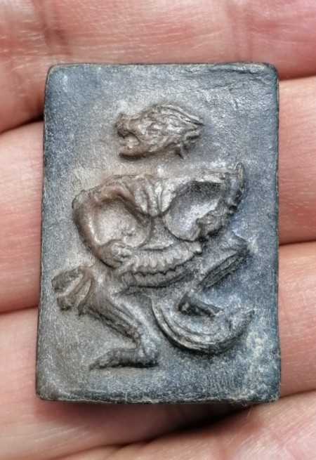 หนุมานเนื้อดินผสมผงใบลาน​ หลวงพ่อกวย​ วัดโฆษิตาราม​ จ.ชัยนาท​ ยุคต้น​ เคาะเดียว    