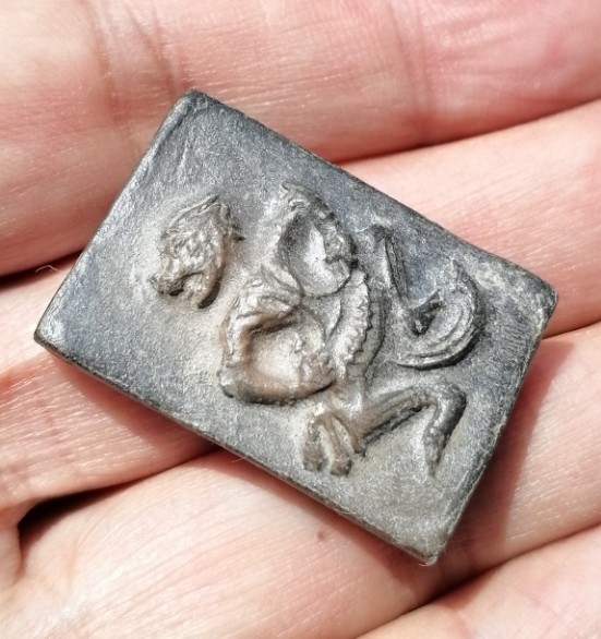 หนุมานเนื้อดินผสมผงใบลาน​ หลวงพ่อกวย​ วัดโฆษิตาราม​ จ.ชัยนาท​ ยุคต้น​ เคาะเดียว    