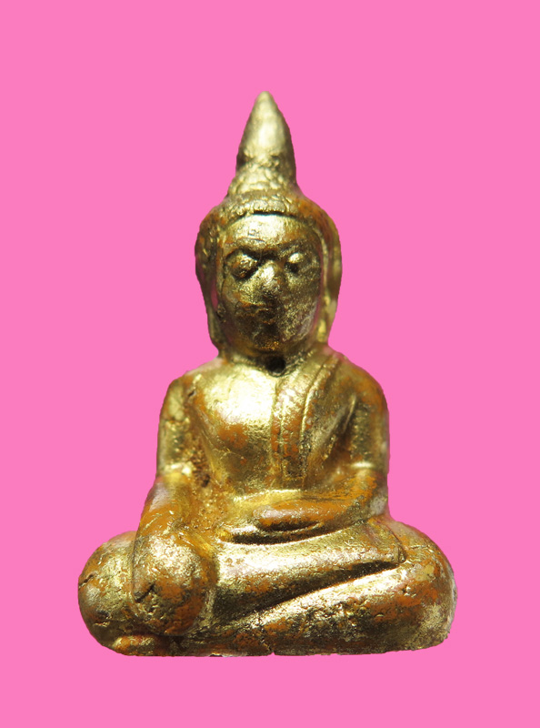 พระผงผสมว่าน ลอยองค์ หลวงพ่อทอง วัดเขาตะเครา ปิดทองเดิม