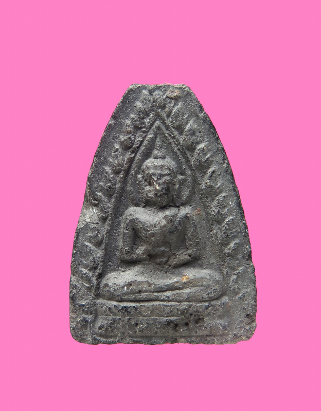 หลวงปู่เฮี้ยง วัดป่า พิมพ์พระพุทธประทานพร 2 หน้า เนื้อผง