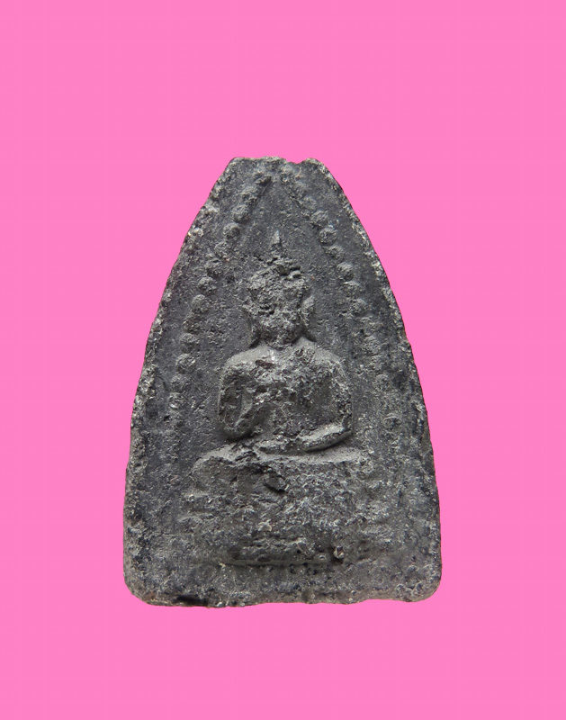 หลวงปู่เฮี้ยง วัดป่า พิมพ์พระพุทธประทานพร 2 หน้า เนื้อผง