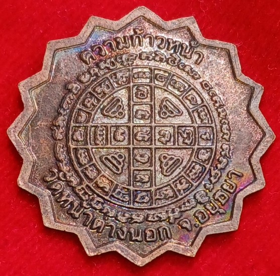 เหรียญพัดยศหลังยันต์บารมี 30 ทัศ (ความก้าวหน้า) หลวงพ่อแม้น วัดหน้าต่างนอก ปี52