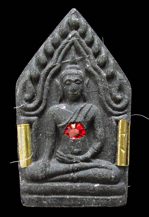ขุนแผน ขุนพันธ์รักษ์ราชเดช รุ่นบ่วงสื่อเฮง ปี 41 ฝังตะกรุด พลอยแดง เกศาชัด สวยกริบ GP410 - 1